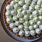 Avocado key lime pie with coconut cream